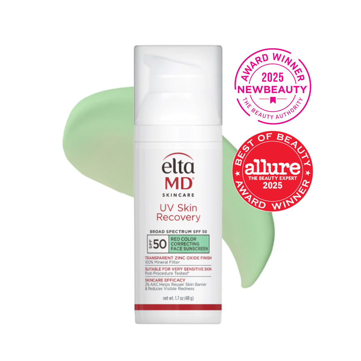EltaMD: UV Skin Recovery Red Color Correcting Green Tint Broad Spectrum SPF 50