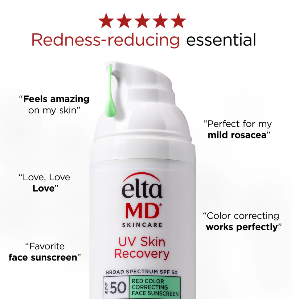 EltaMD: UV Skin Recovery Red Color Correcting Green Tint Broad Spectrum SPF 50